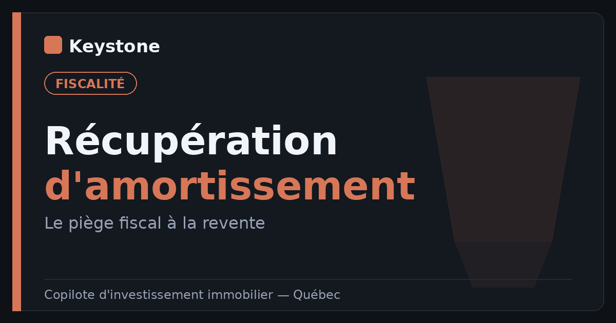 Récupération d'amortissement au Québec : le piège fiscal que 9 investisseurs sur 10 oublient